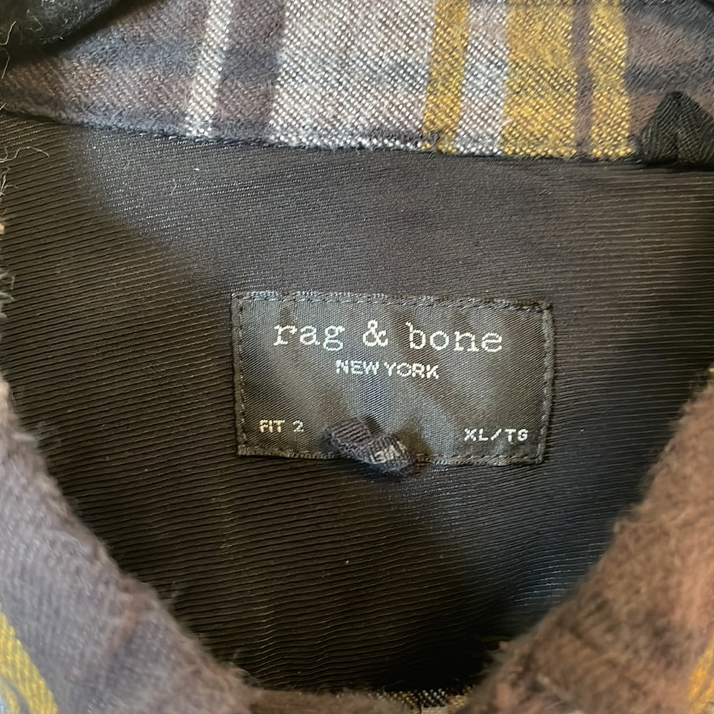 Rag & Bone Super Soft Flannel Sz XL - Picture 3 of 5